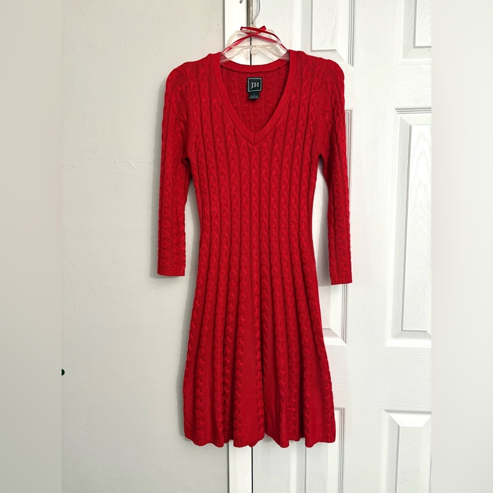 Jessica Howard Women's Cable Knit Fit & Flare Dress